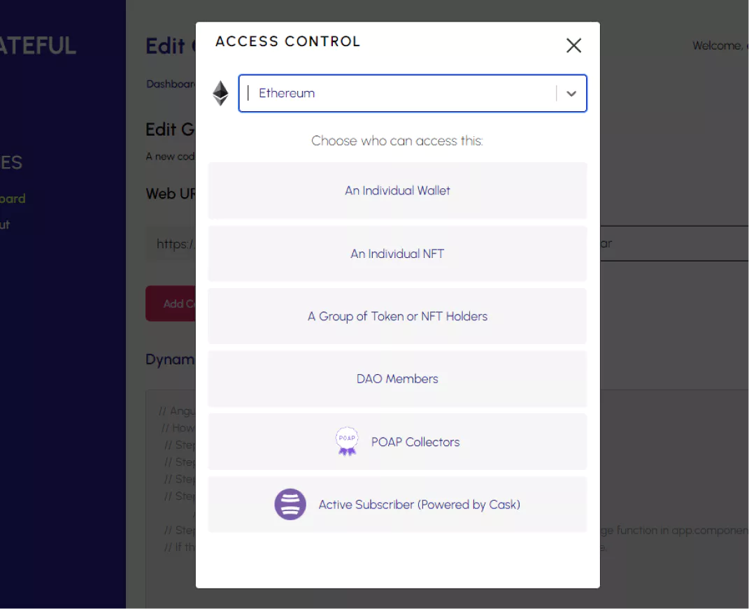 Manage on-chain access control with Gateful 